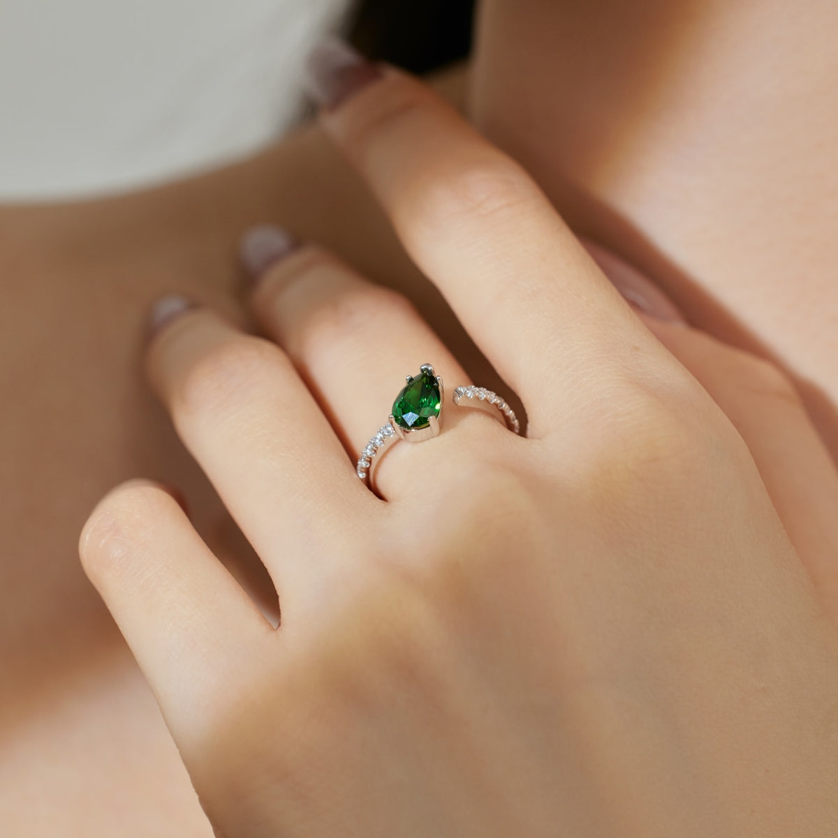 Free Size Pear Ring