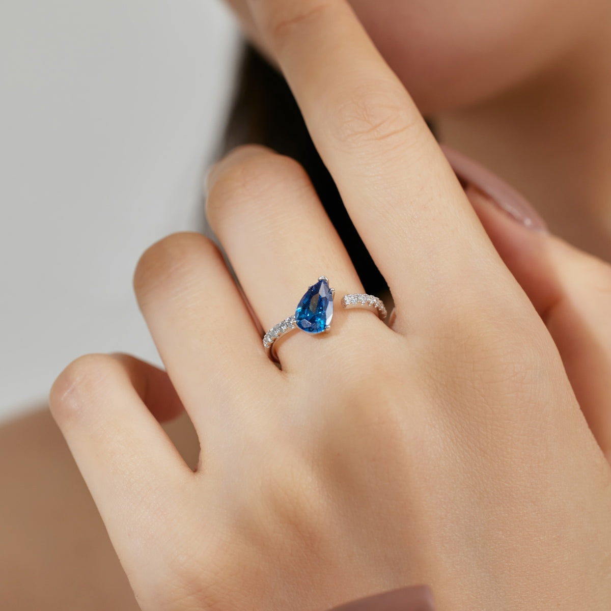 Free Size Pear Ring