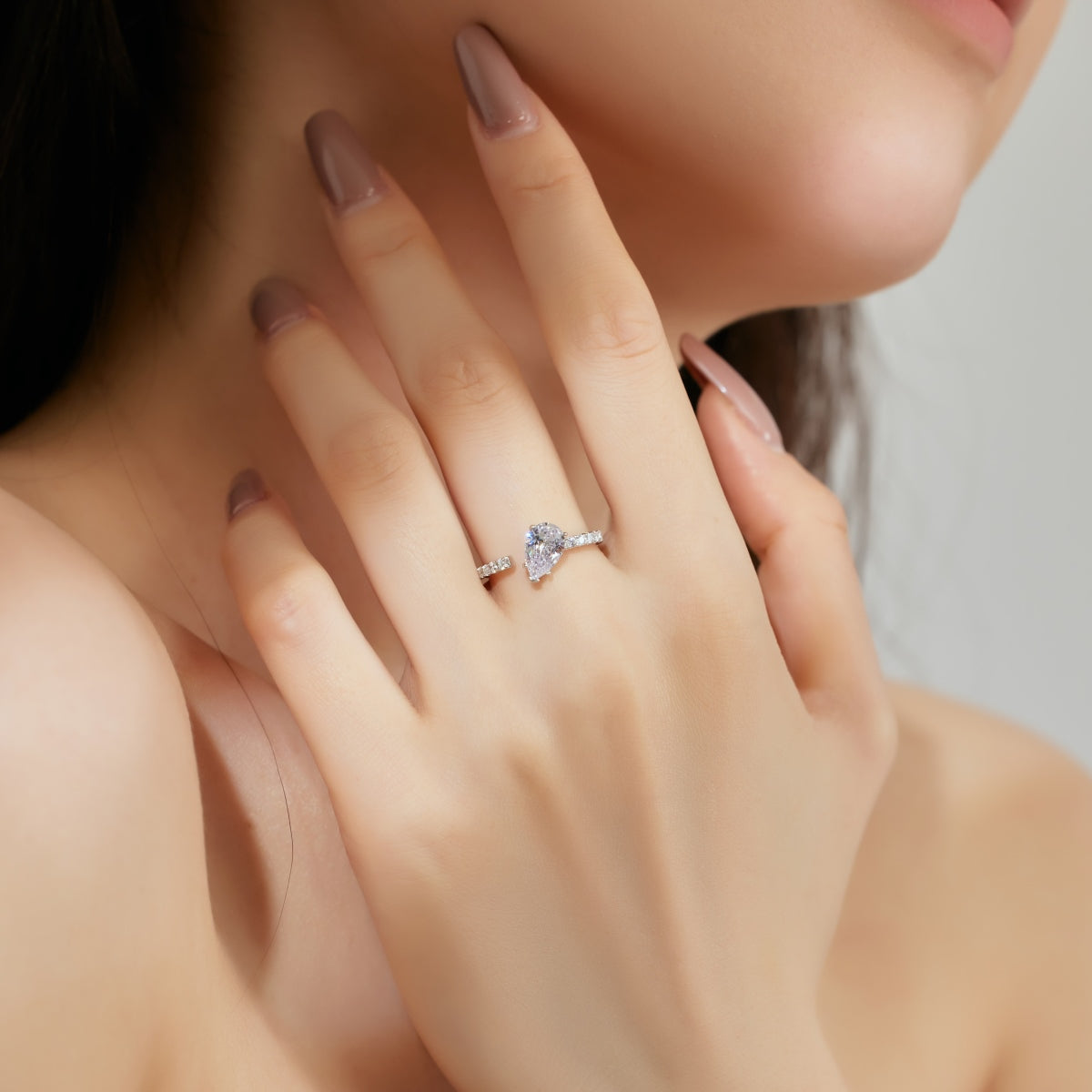 Free Size Pear Ring