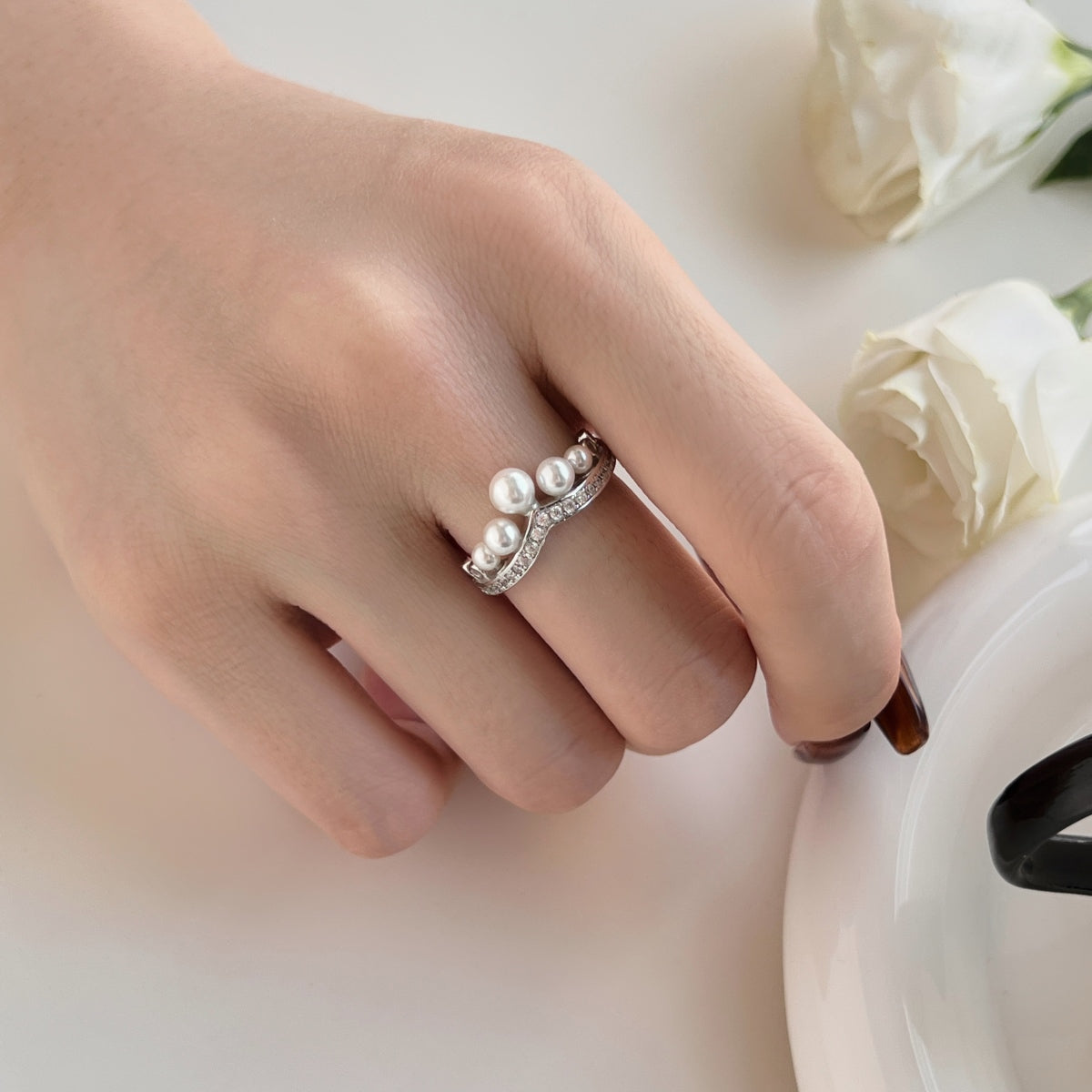 Pearl Arch Ring