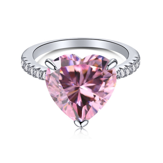 M Pink Heart Ring