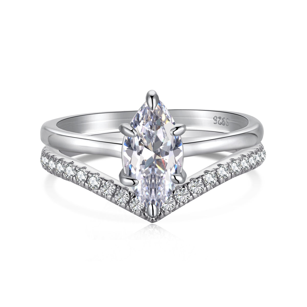Marquise White Ring (Set)