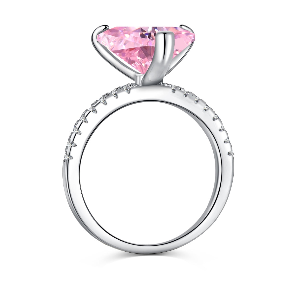M Pink Heart Ring