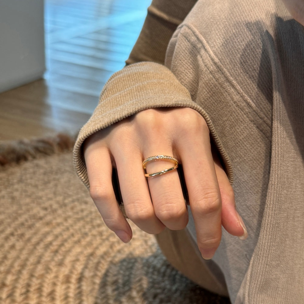 Double Line Gold Ring