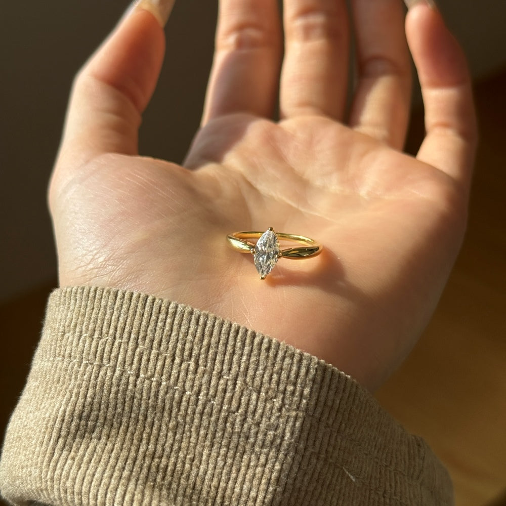 Golden Marquise Ring