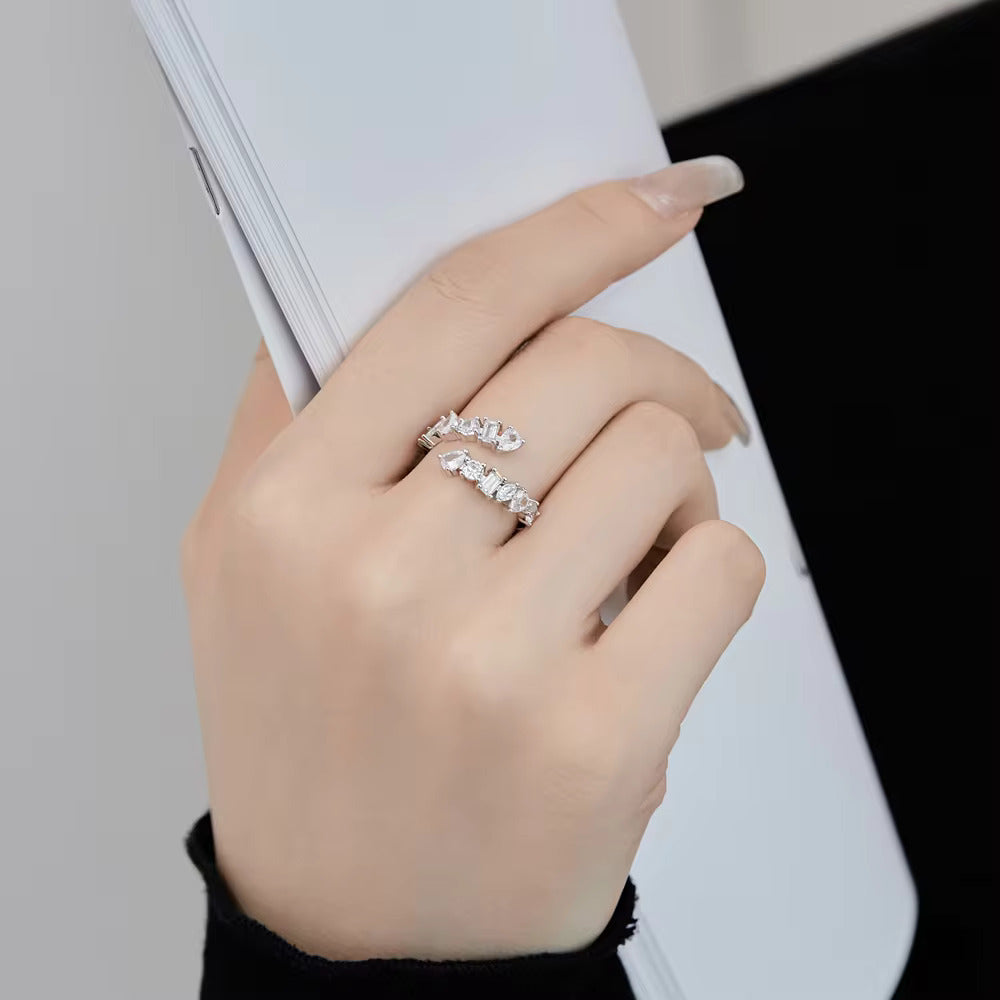 White Free Size Ring