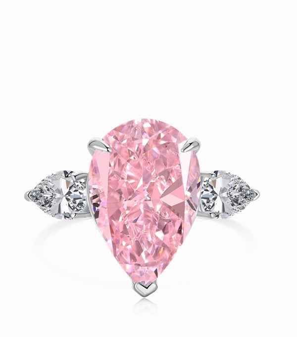 Pear Cut Pink Ring
